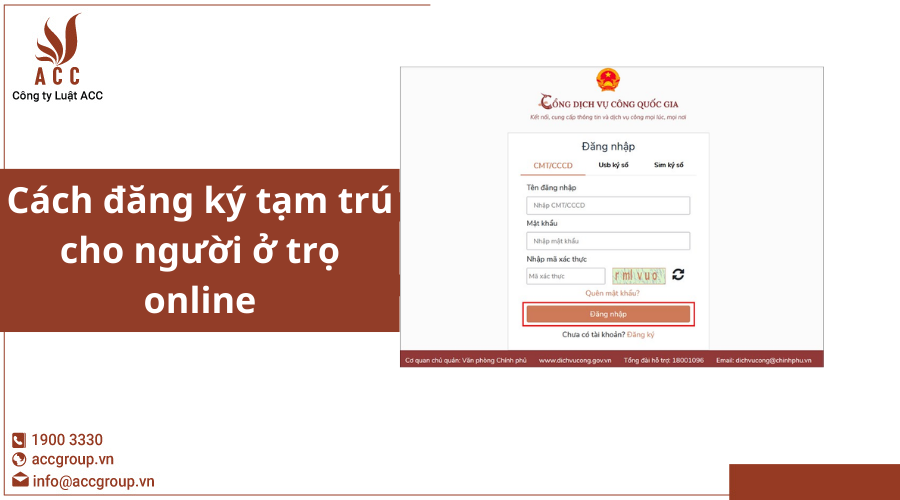 Cách đăng ký tạm trú cho người ở trọ online