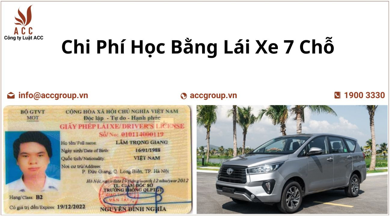 Chi Phí Học Bằng Lái Xe 7 Chỗ