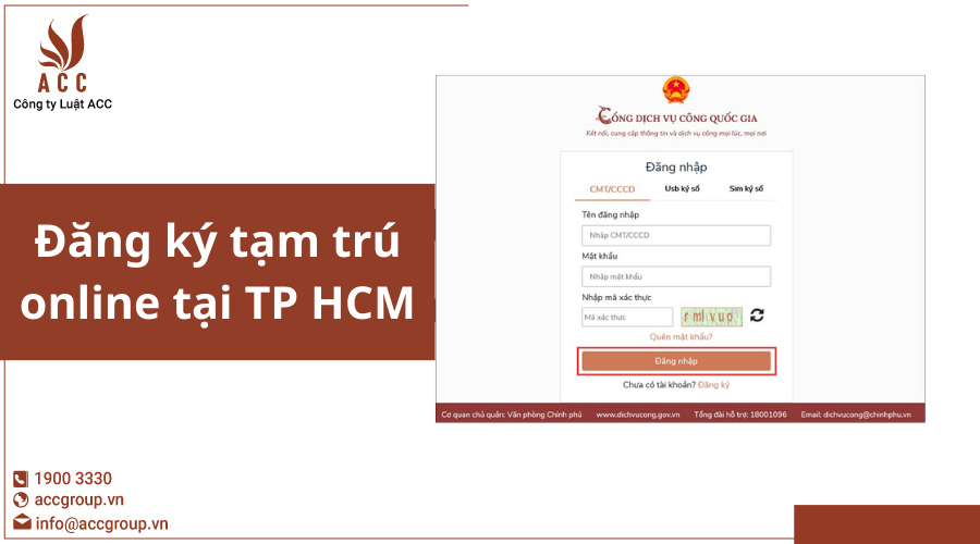 Đăng ký tạm trú online tại TP HCM