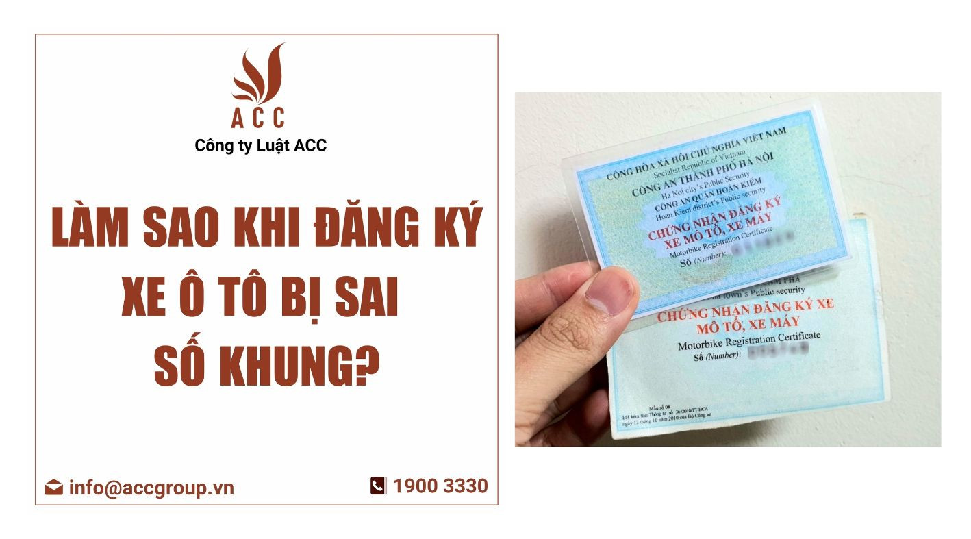 đăng ký xe ô tô bị sai số khung