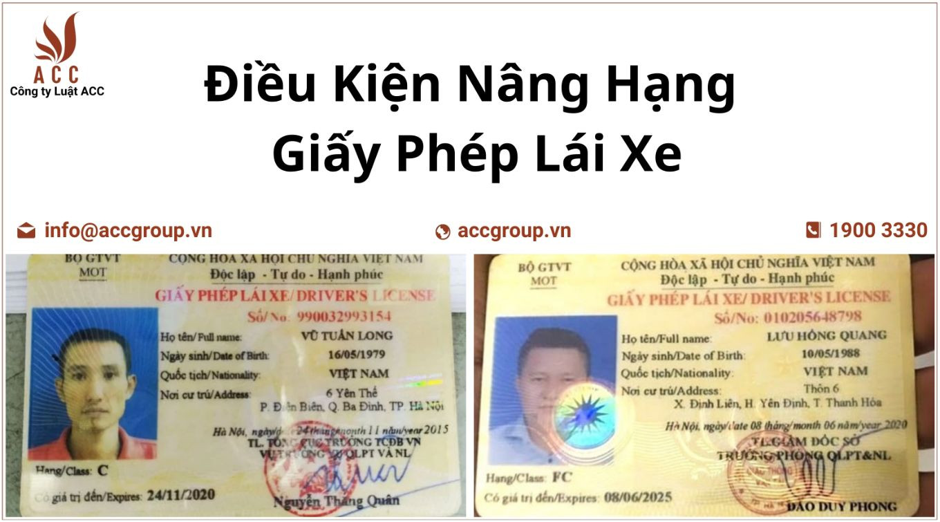 Điều Kiện Nâng Hạng Giấy Phép Lái Xe