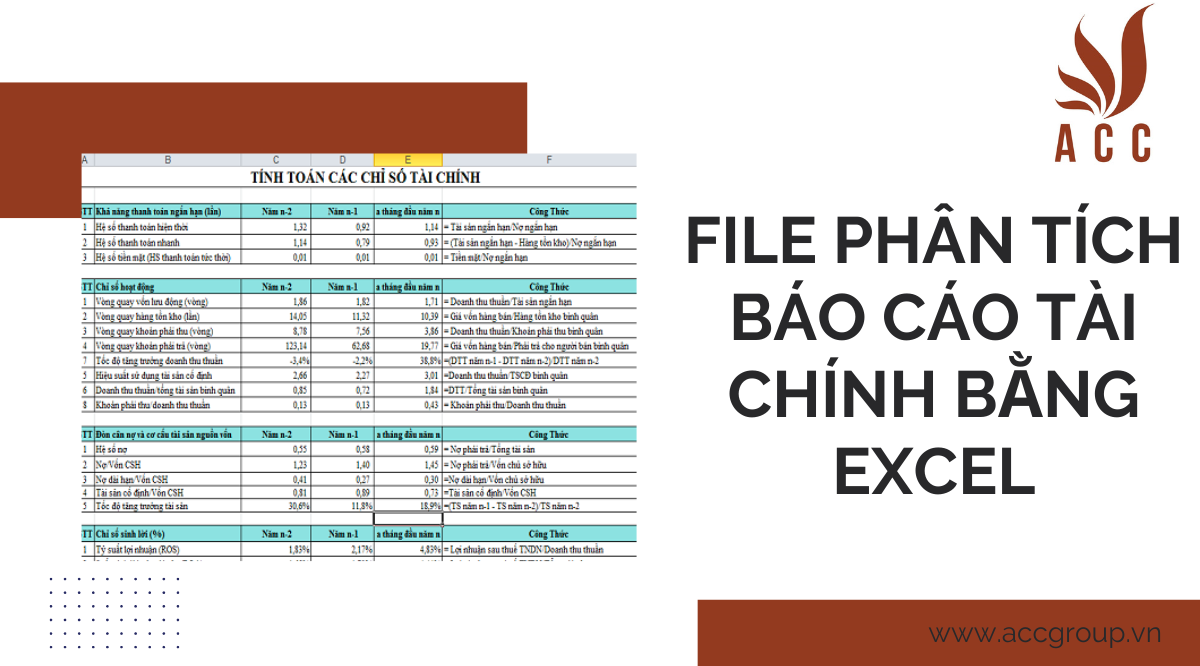 File phân tích báo cáo tài chính bằng excel