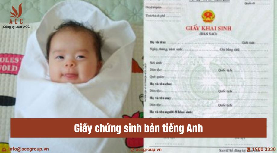 Giấy chứng sinh bản tiếng Anh