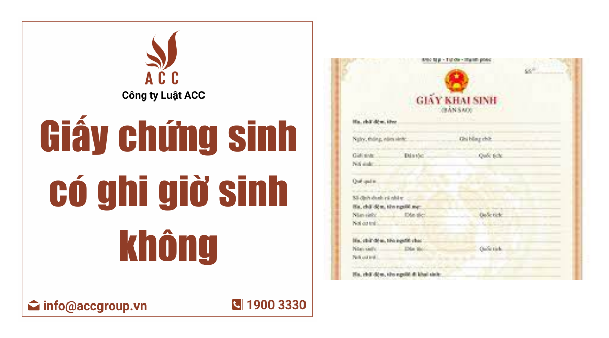 Giấy chứng sinh có ghi giờ sinh không