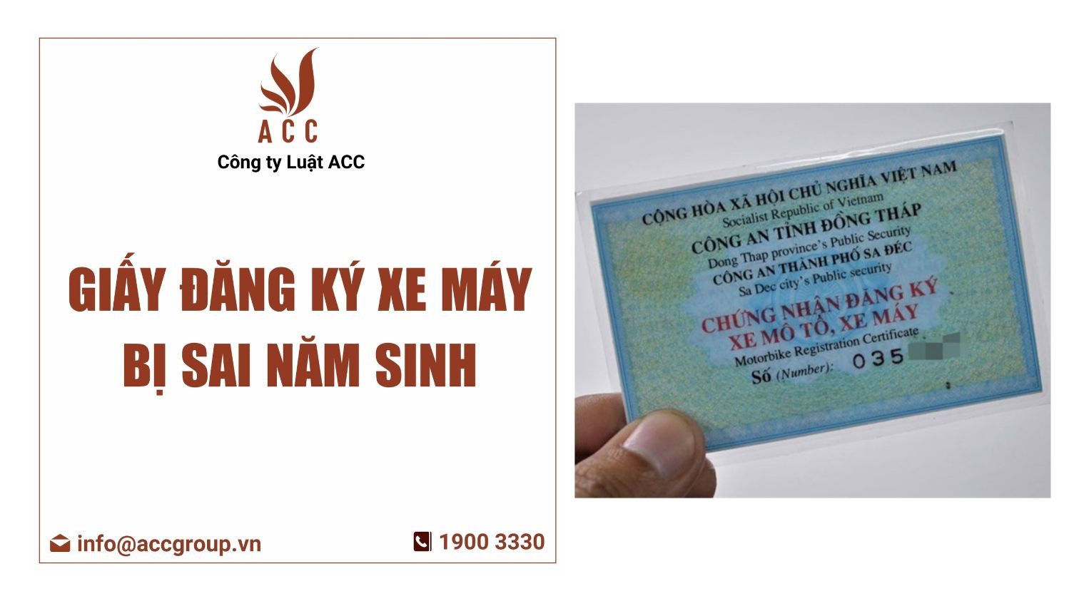 Giấy đăng ký xe máy bị sai năm sinh