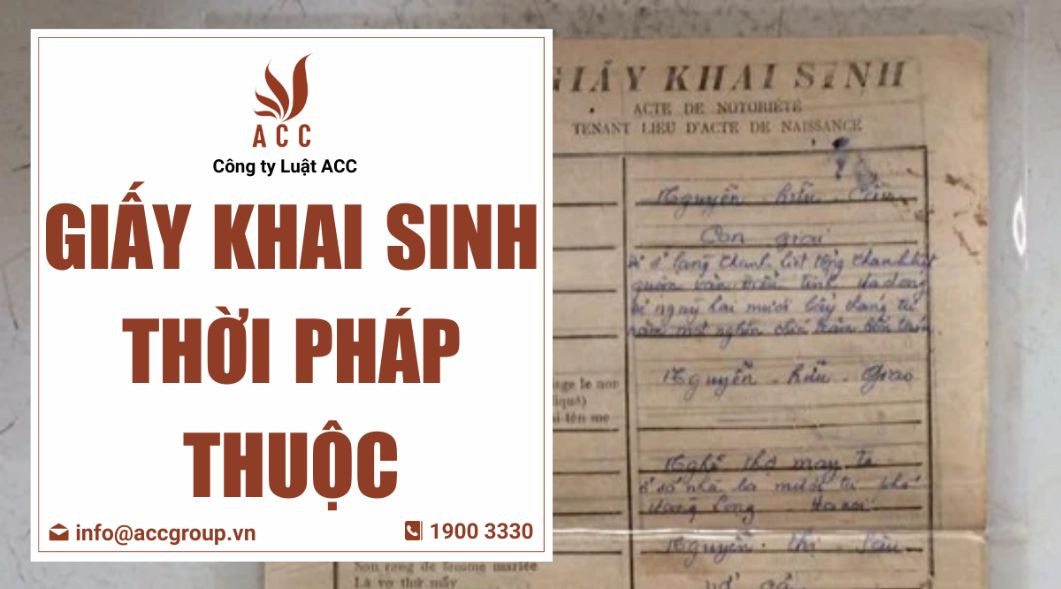 Giấy khai sinh thời pháp thuộc