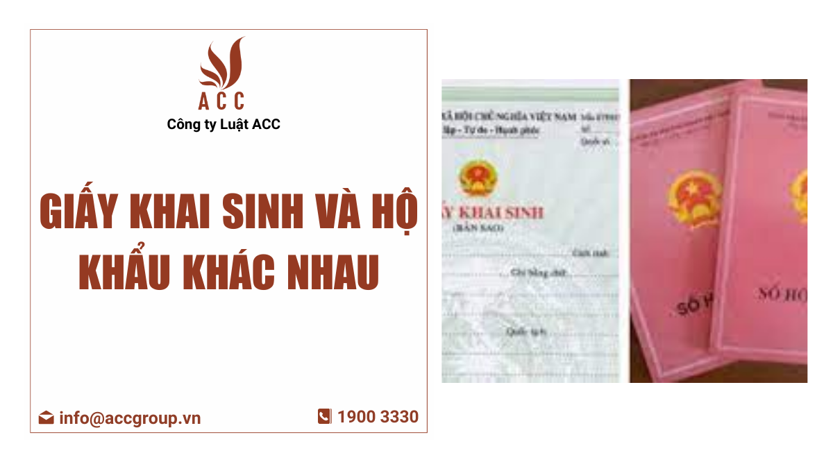 Giấy khai sinh và hộ khẩu khác nhau