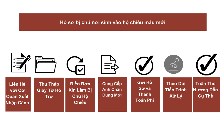 Hồ sơ bị chú nơi sinh vào hộ chiếu mẫu mới