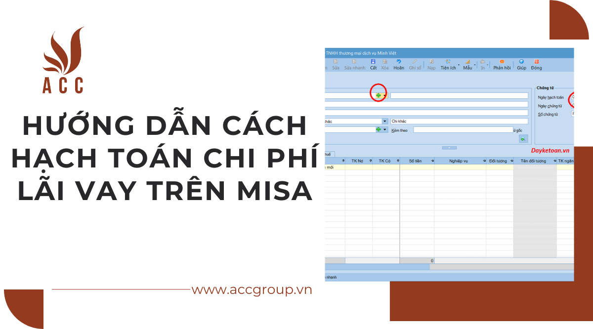 Hướng dẫn cách hạch toán chi phí lãi vay trên misa