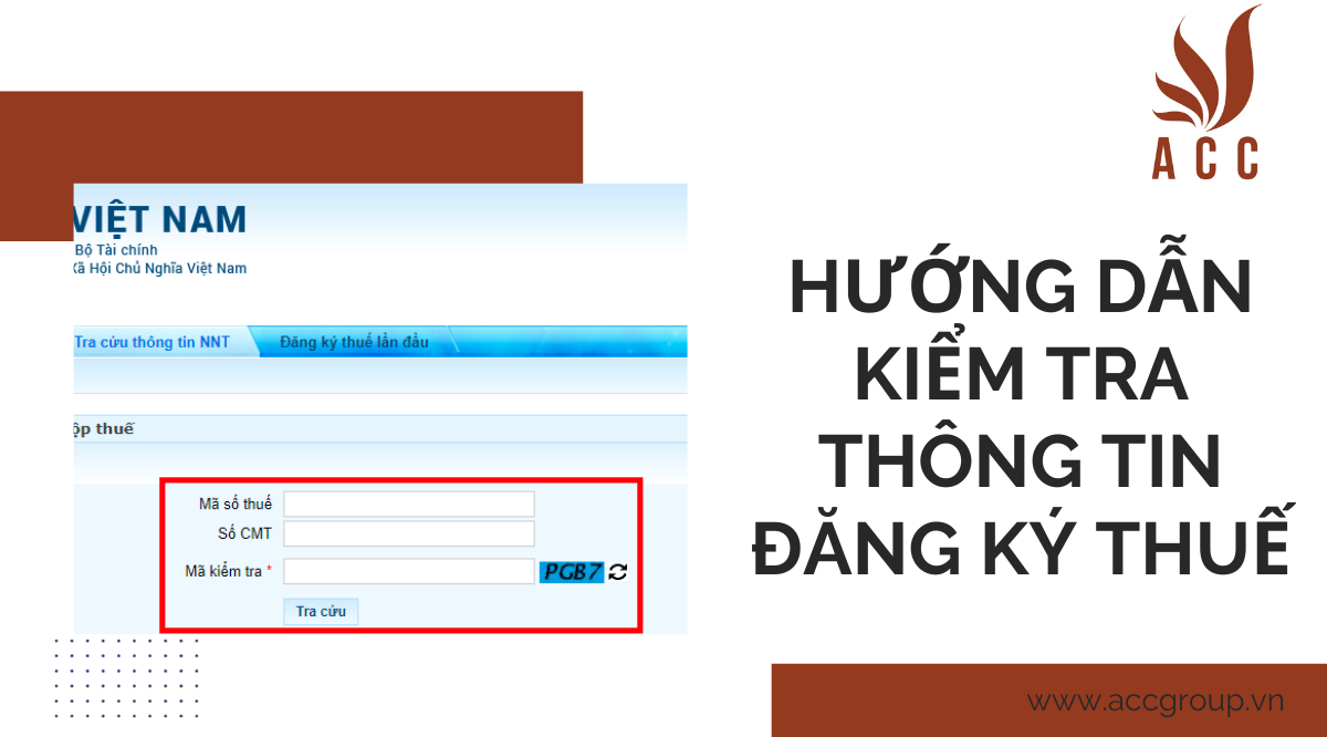 Hướng dẫn kiểm tra thông tin đăng ký thuế