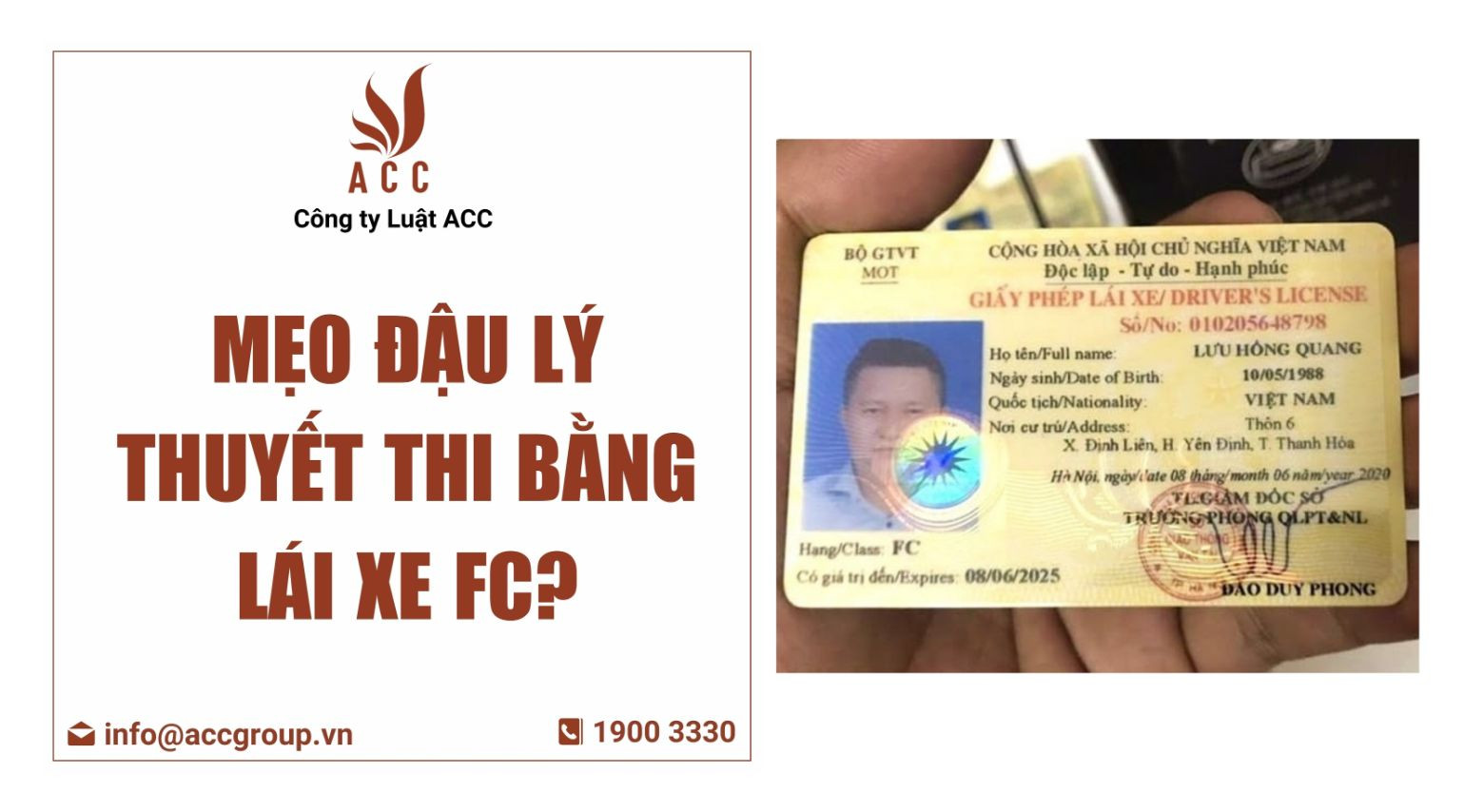 lý thuyết thi bằng lái xe fc