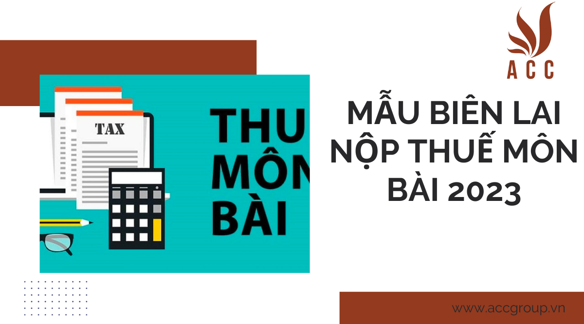 Mẫu biên lai nộp thuế môn bài 2023
