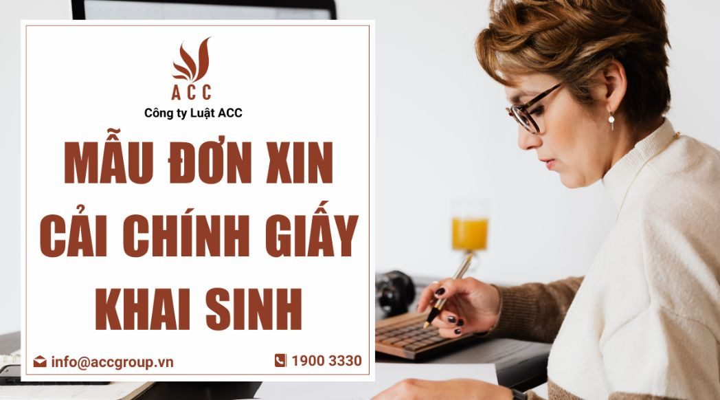 Mẫu đơn xin cải chính giấy khai sinh