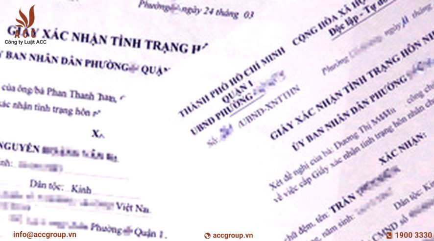 Mẫu giấy xác nhận độc thân theo Thông tư 04