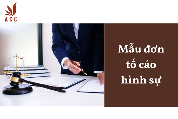 Mẫu đơn tố cáo hình sự