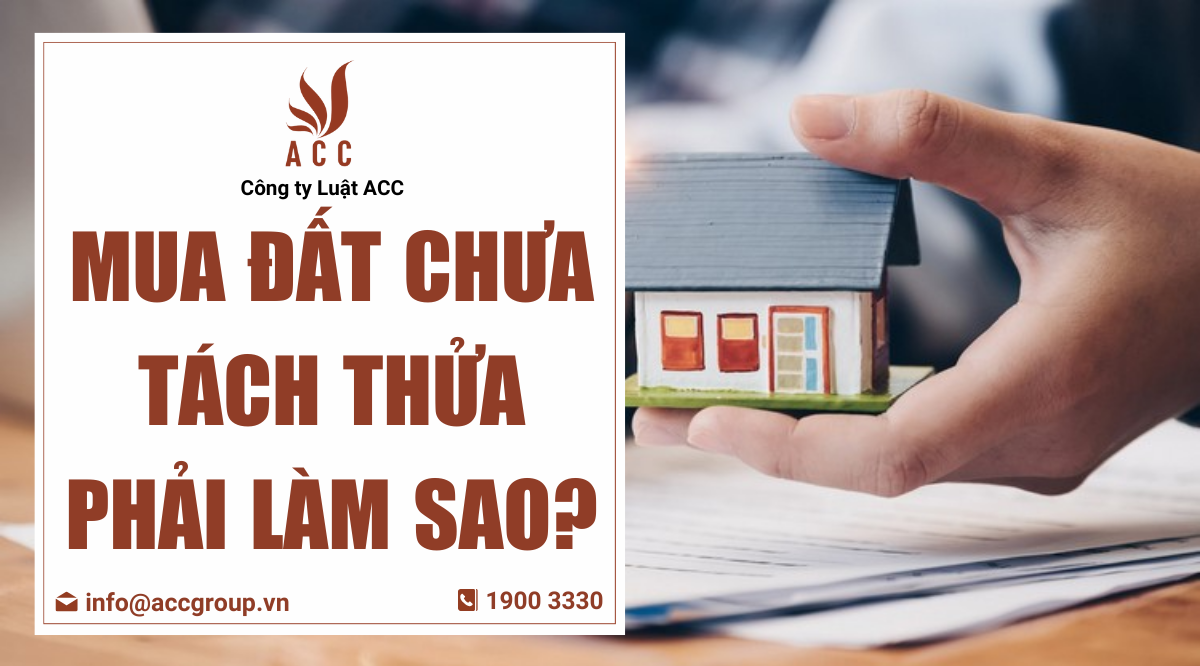 Mua đất chưa tách thửa phải làm sao?
