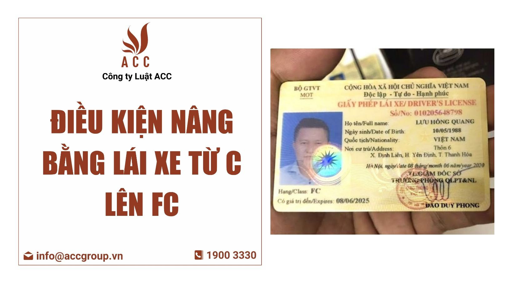nâng bằng lái xe từ c lên fc