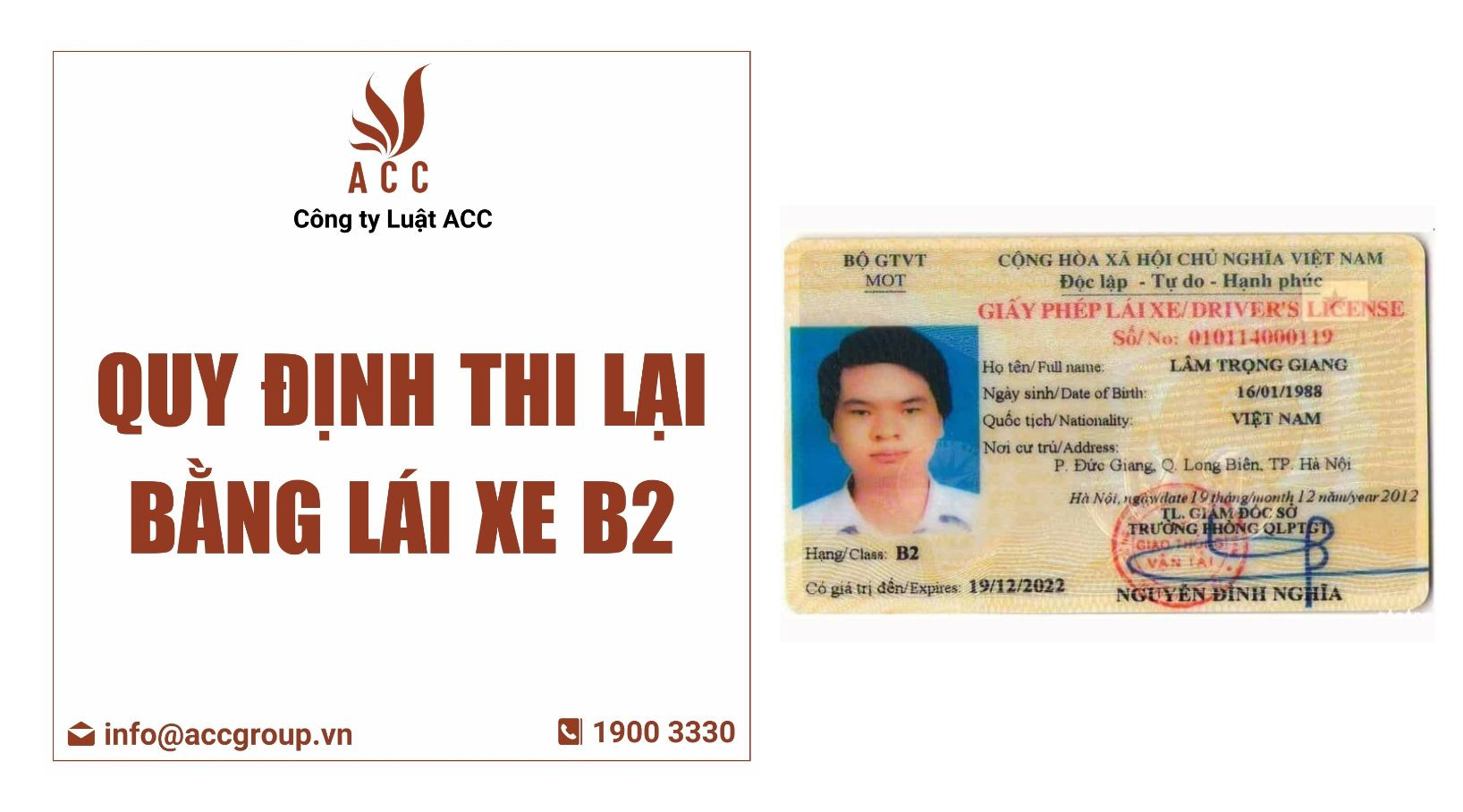 Quy định thi lại bằng lái xe B2
