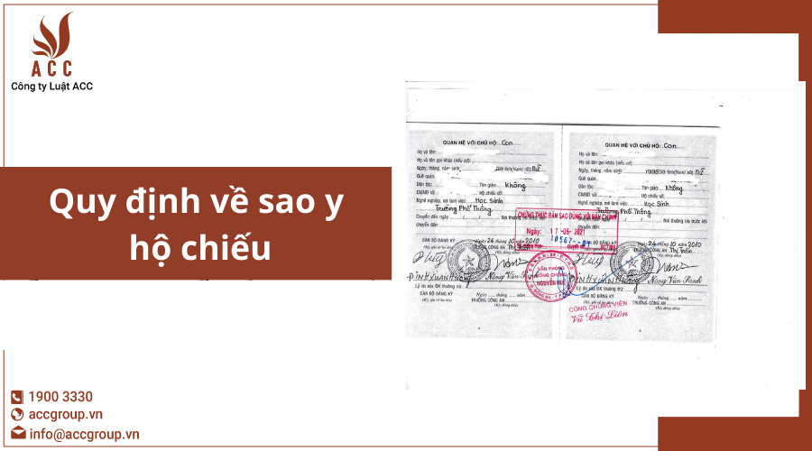 Quy định về sao y hộ chiếu