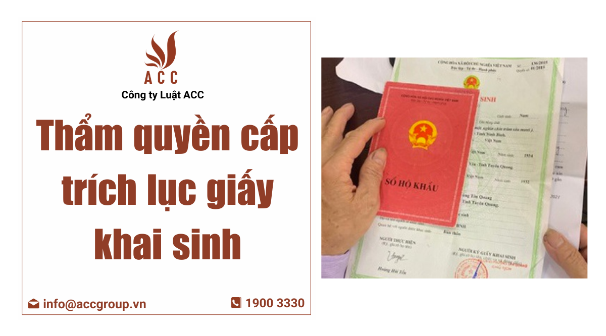 Thẩm quyền cấp trích lục giấy khai sinh