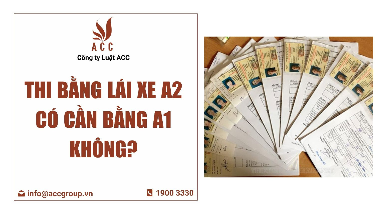Thi bằng lái xe A2 có cần bằng A1 không?