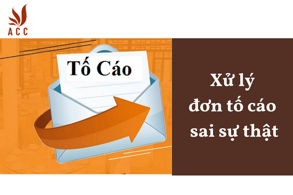 Xử lý đơn tố cáo sai sự thật