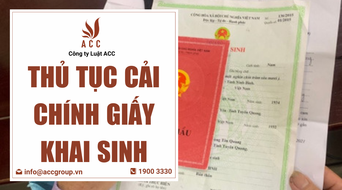 Thủ tục cải chính giấy khai sinh