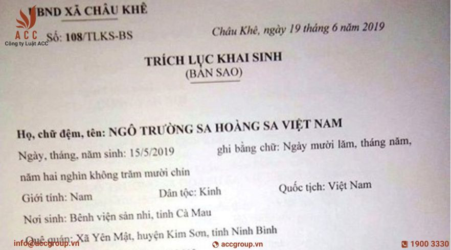 Trích lục khai sinh ở đâu?