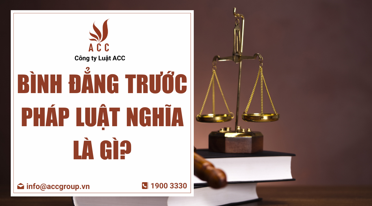 Bình đẳng trước pháp luật nghĩa là gì?