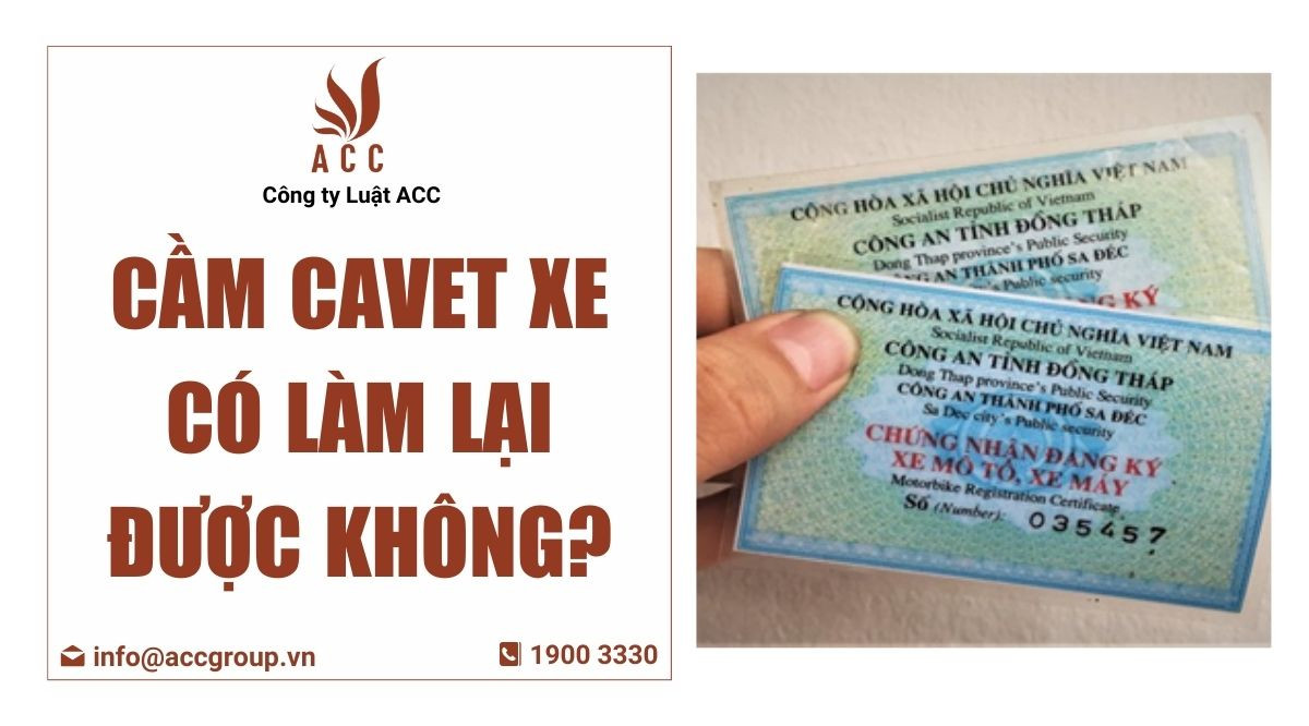 Cầm cavet xe có làm lại được không?