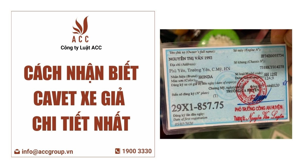 cavet xe giả