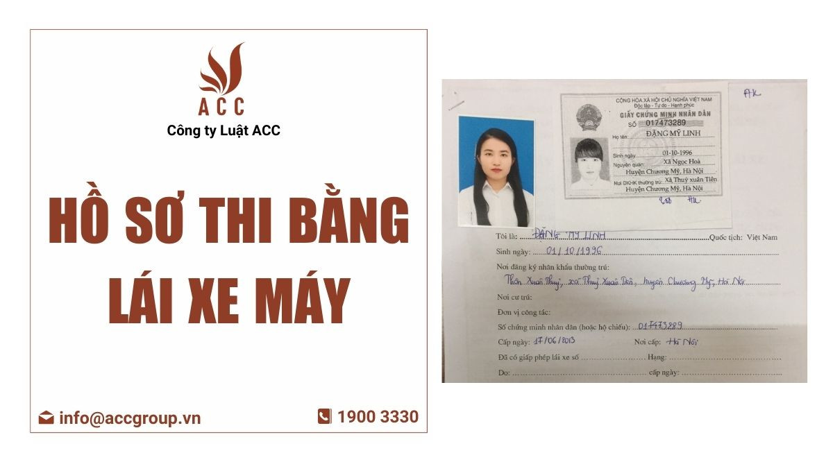 Hồ sơ thi bằng lái xe máy