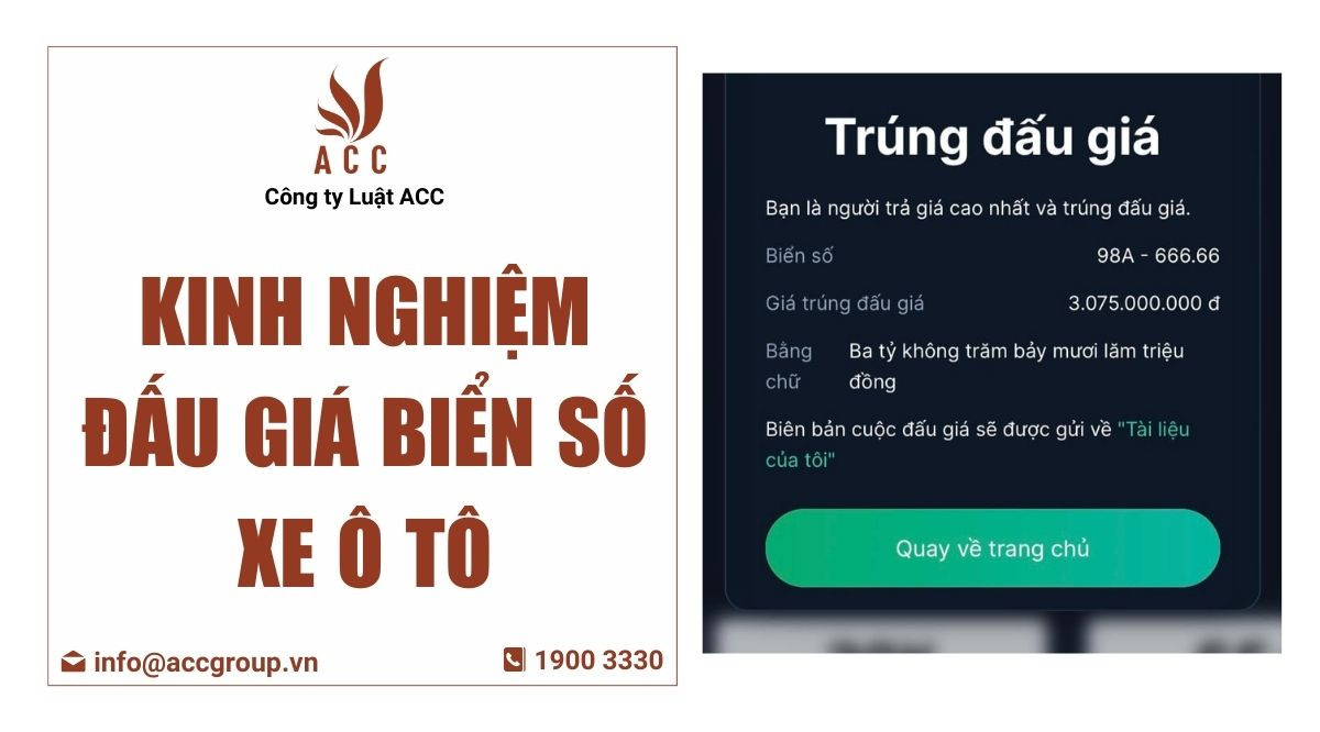 Kinh nghiệm đấu giá biển số xe ô tô
