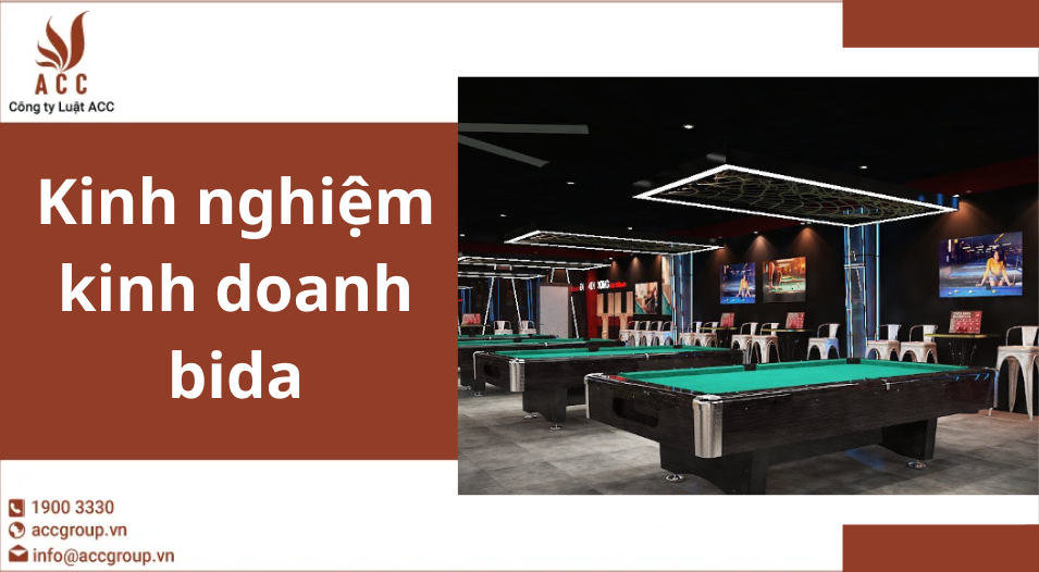 Kinh nghiệm kinh doanh bida