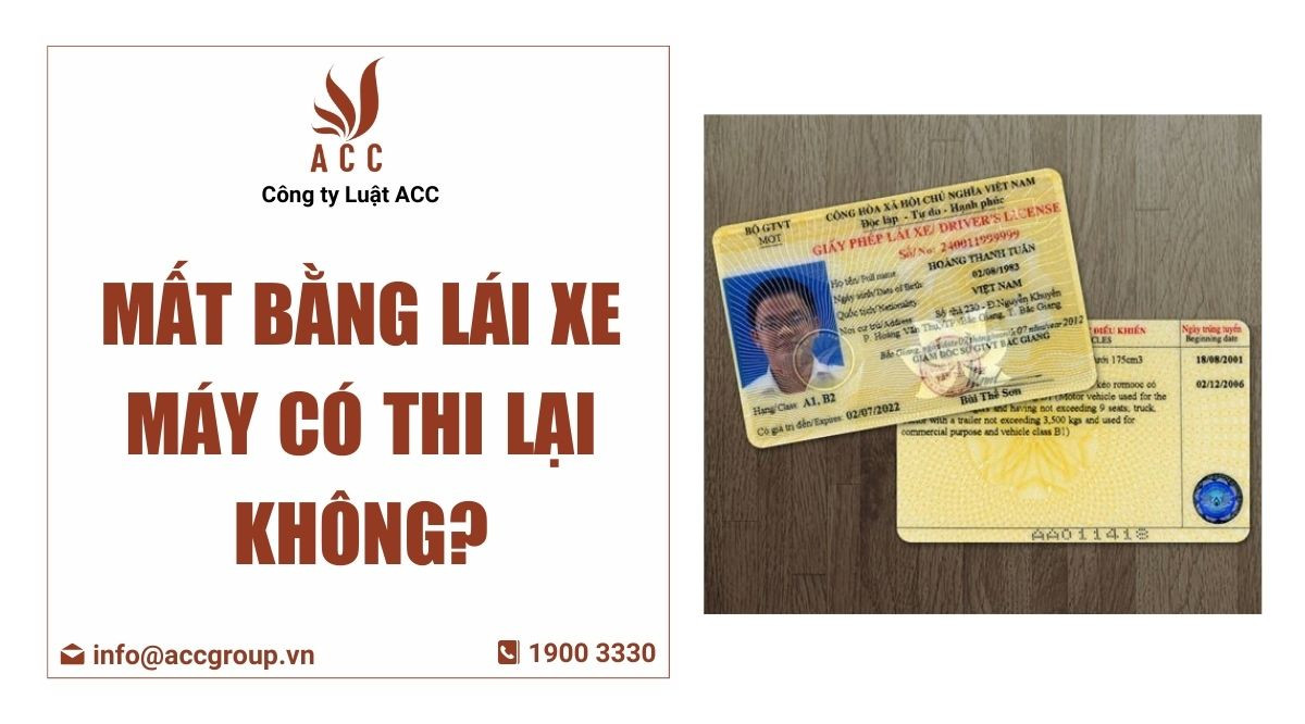 Mất bằng lái xe máy có thi lại không?