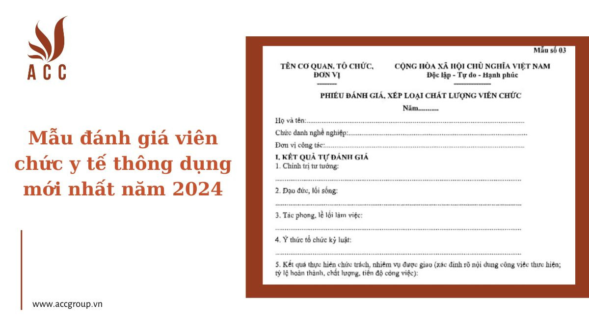 Mẫu đánh giá viên chức y tế thông dụng mới nhất năm 2024