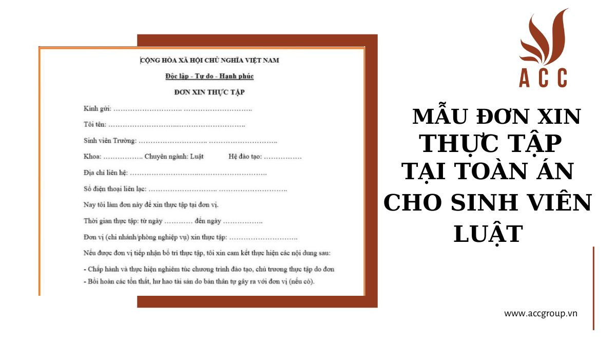 Mẫu đơn xin thực tập tại tòa án cho sinh viên Luật