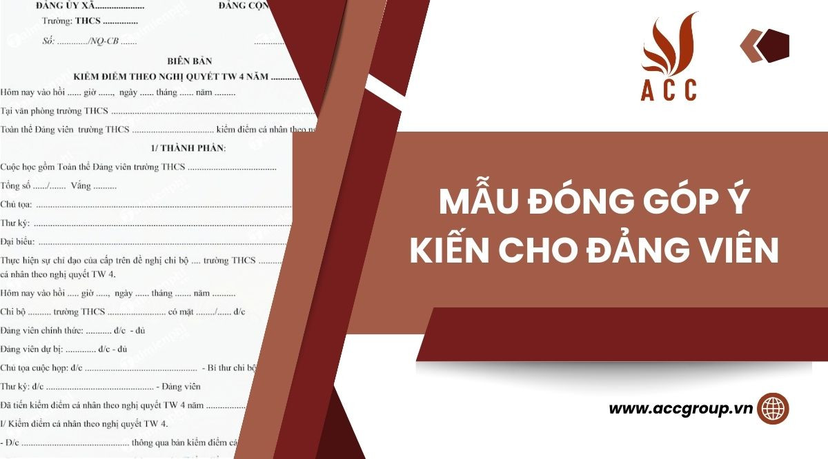 Mẫu đóng góp ý kiến cho đảng viên