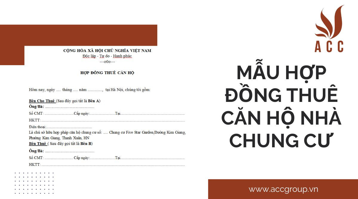Mẫu hợp đồng thuê căn hộ nhà chung cư