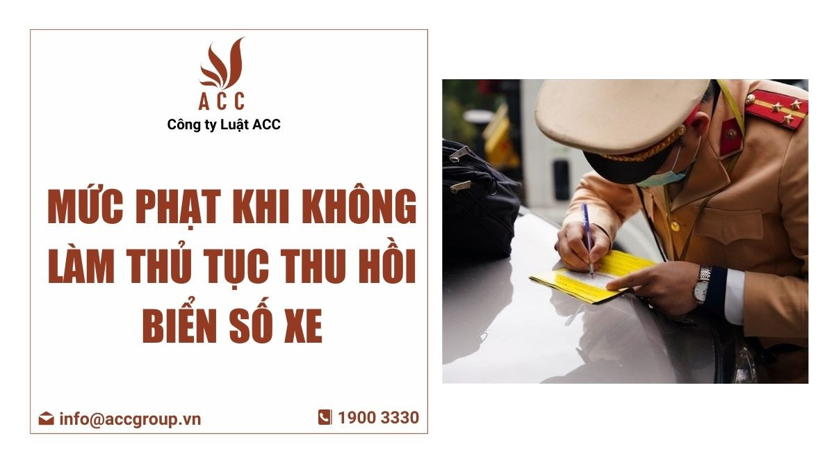 mức phạt không thu hồi biển số xe