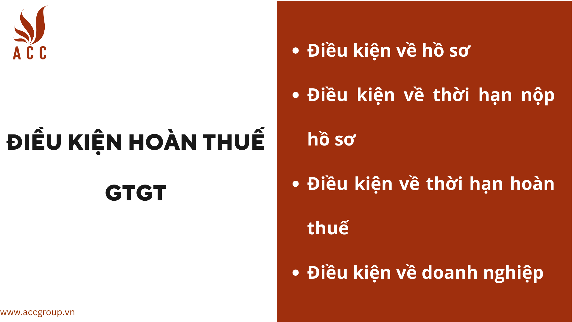 Điều kiện hoàn thuế GTGT