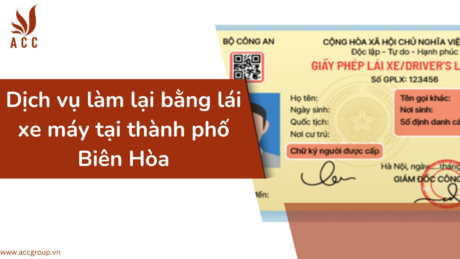 Dịch vụ làm lại bằng lái xe máy tại thành phố Biên Hòa