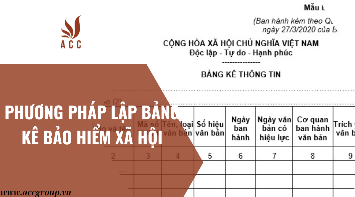 Phương pháp lập bảng kê bảo hiểm xã hội