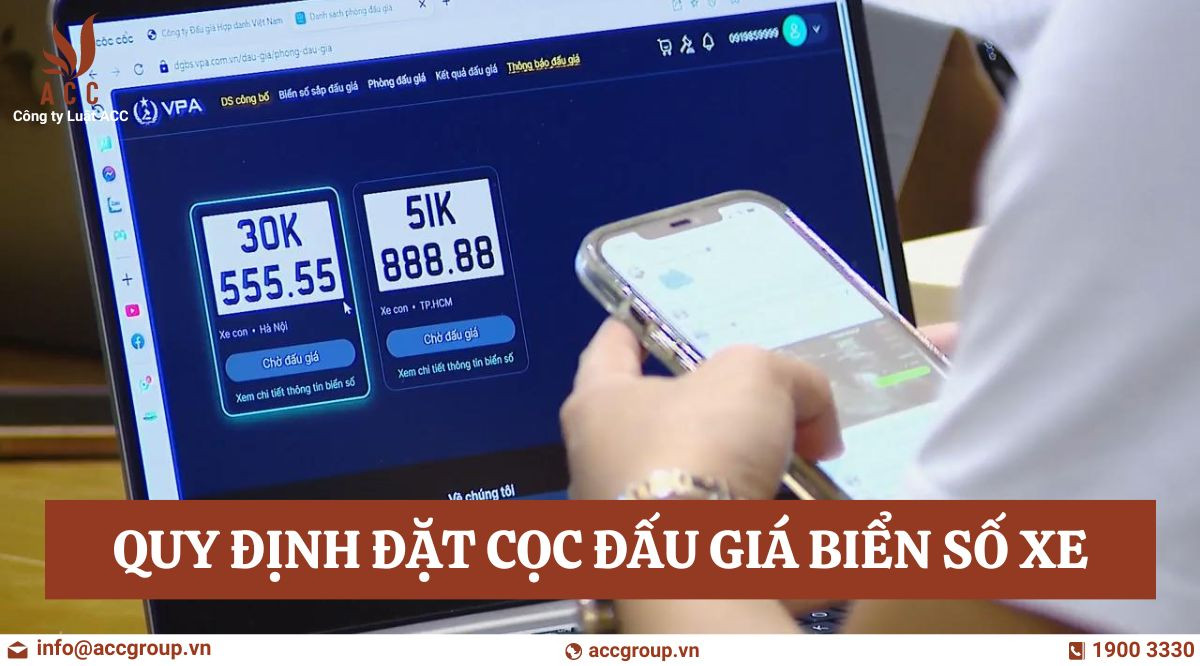 Quy định đặt cọc đấu giá biển số xe
