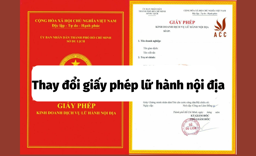 Thay đổi giấy phép lữ hành nội địa