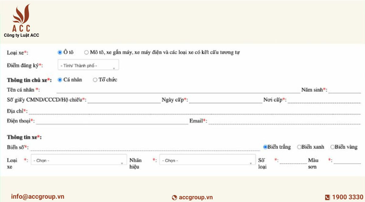 Thủ tục làm lại lại cavet xe máy khi bị mất Online