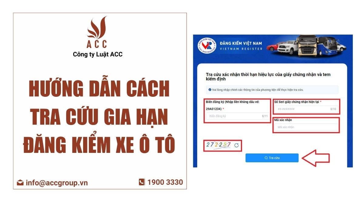 tra cứu gia hạn đăng kiểm xe ô tô
