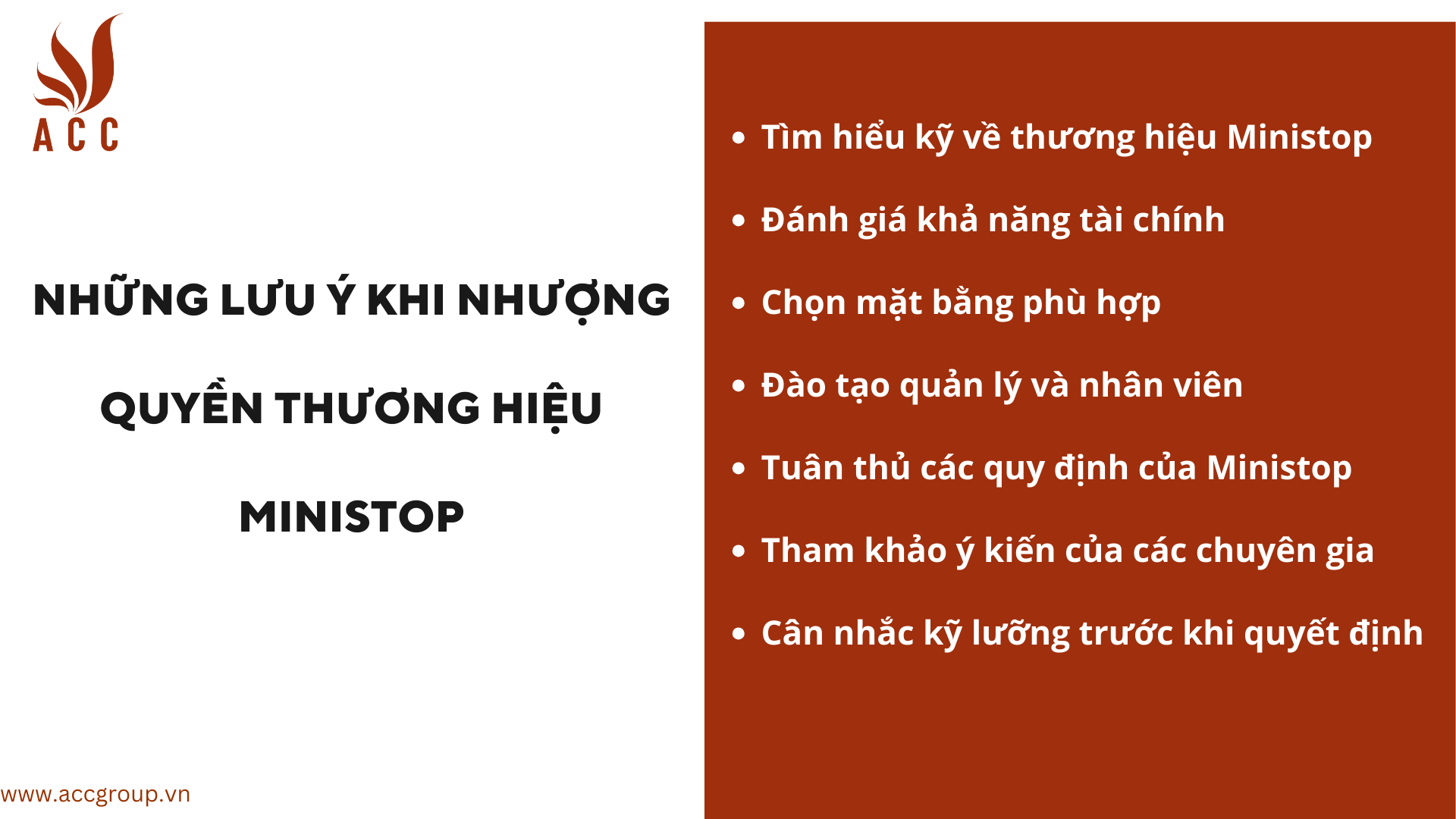 Những lưu ý khi nhượng quyền thương hiệu Ministop