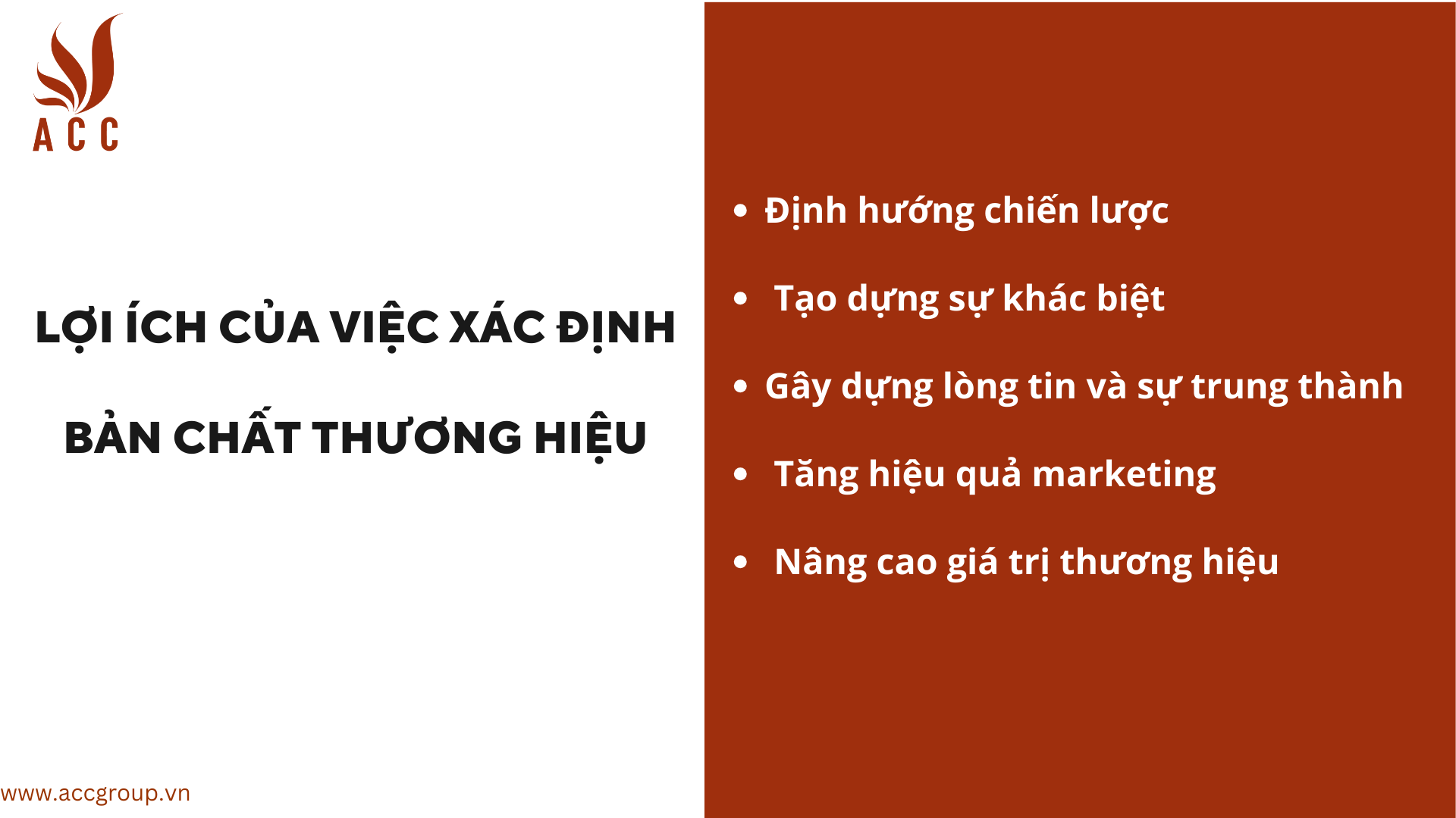 Lợi ích của việc xác định bản chất thương hiệu