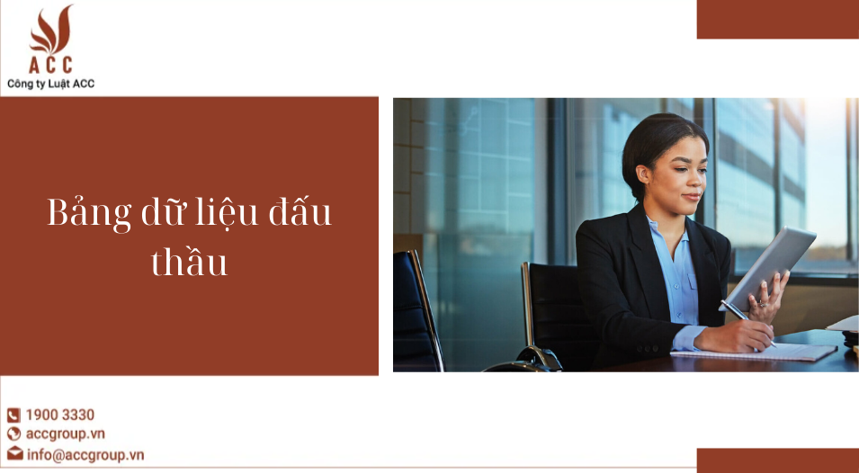 Bảng dữ liệu đấu thầu
